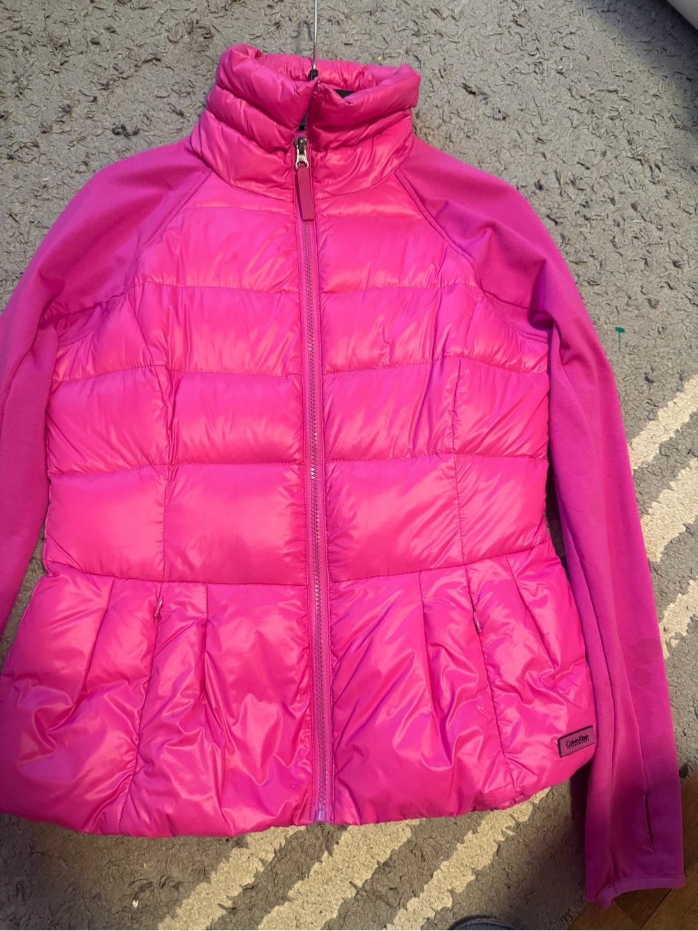 Calvin Klein Hot Pink Quilted Jacket